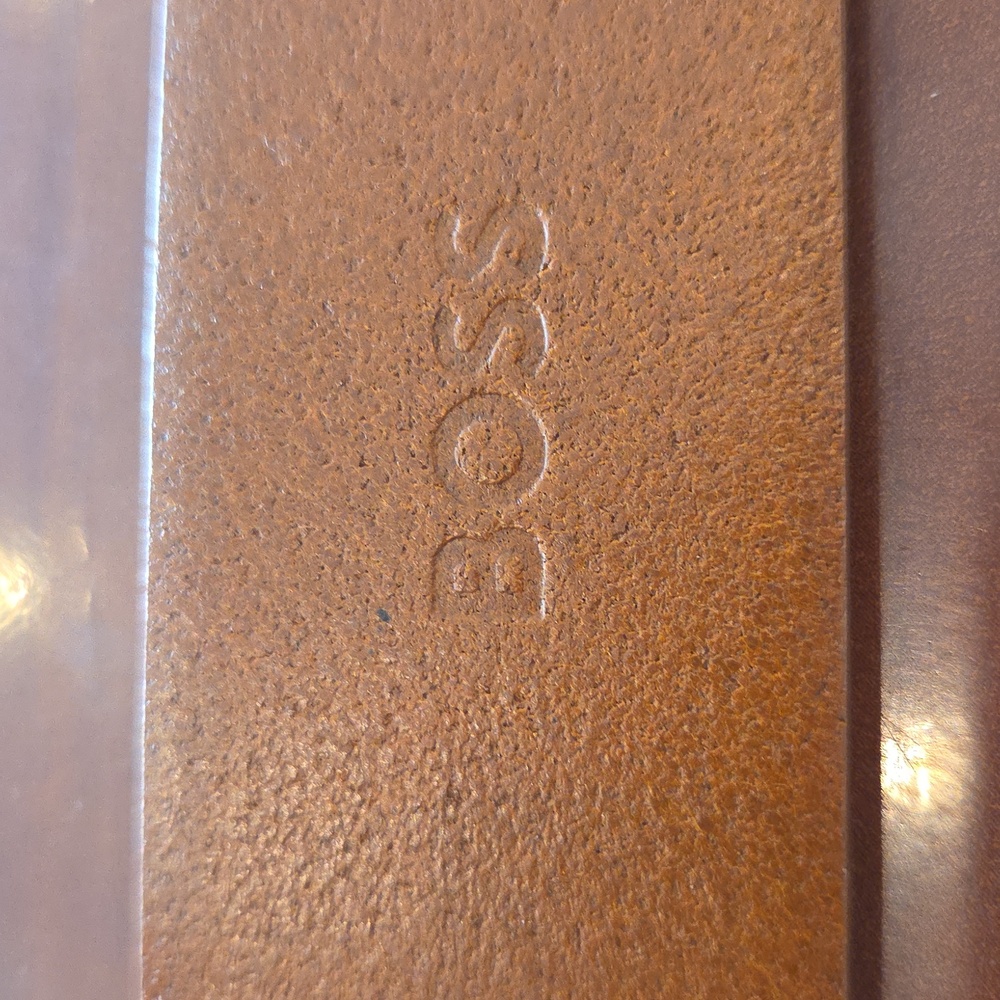 Boss Tan Leather Belt